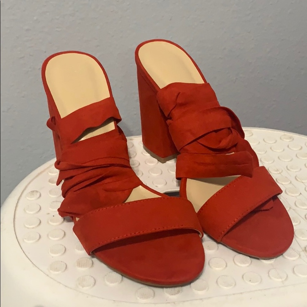 Red ribbon heels